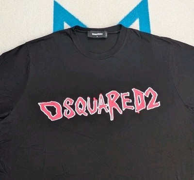 Dsquared2 D2 Rock Logo Slouch Fit T Shirt Made in Italy Dsquared 2 Street Large