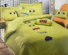 NEW Boys Twin Comforter/Duvet Cover Set Cars Boat Plane Train Bicycle 100 Cotton