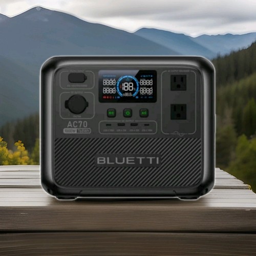 BLUETTI AC70 Portable Power Station 1000W 768Wh Generator for Road Trip Off-Grid