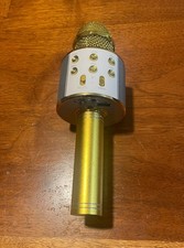 Wireless Rechargeable Gold Karaoke Microphone