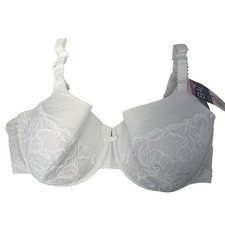 Bali White Lace Desire Underwire Bra 42DD Full Coverage Shaping Foam Style 6542