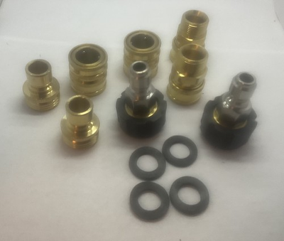 #ad 8PC Brass Quick Connect Adapter for Pressure Washer M22 14mm 3 8quot; 3 4quot; Kit $29.44