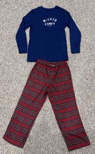 New L.L. Bean Kids Boys L 6X-7 Pajama Set Wicked Comfy Plaid NWT 49.95