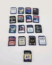 Lof Of 17 SD CARDS - Varous Brands - With Many SanDisk Cards