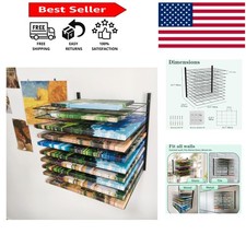 Durable Space-Saving Art Drying Rack with No Drill Install - Perfect for Schools