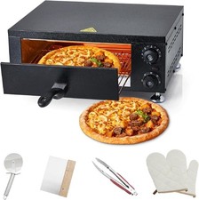 Commercial Electric Pizza Oven - 12 in 1100W Sealed Stainless Steel Countertop