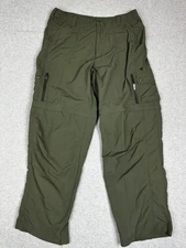 Eastern Mountain Sports Pants Mens 36 Green Convertible Cargo Hiking Outdoor