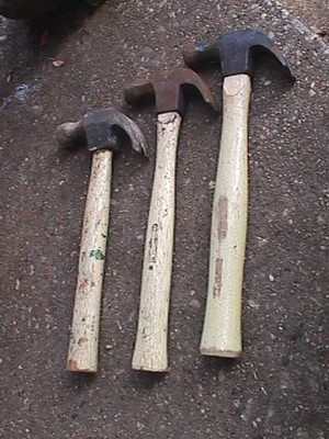 THREE VINTAGE CLAW HAMMERS DECOR YOU RESTORE