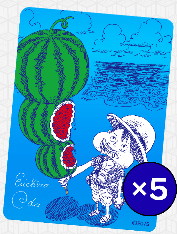 Luffy Watermelon Metakira Card One Piece NatsuComi 2026 Promo set