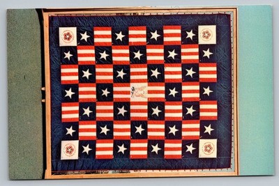 Two Sided Bicentennial Quilt Sun City Arizona AZ Vintage Postcard