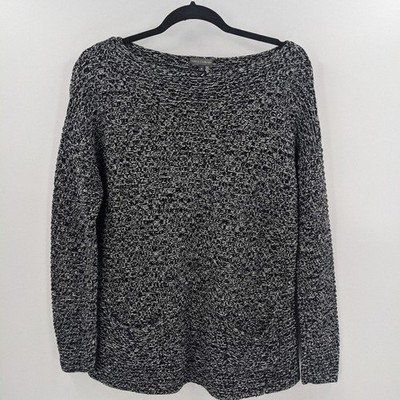VINCE CAMUTO Sweater Womens Medium Med M Black Pockets