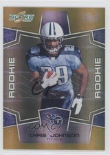 2008 Score Select Rookie Gold Zone Signatures 19/40 Chris Johnson #348 Auto 0z1