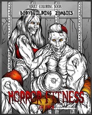 Adult Coloring Book Horror Fitness Bodybuilding Zombies A. M. Shah Taschenbuch