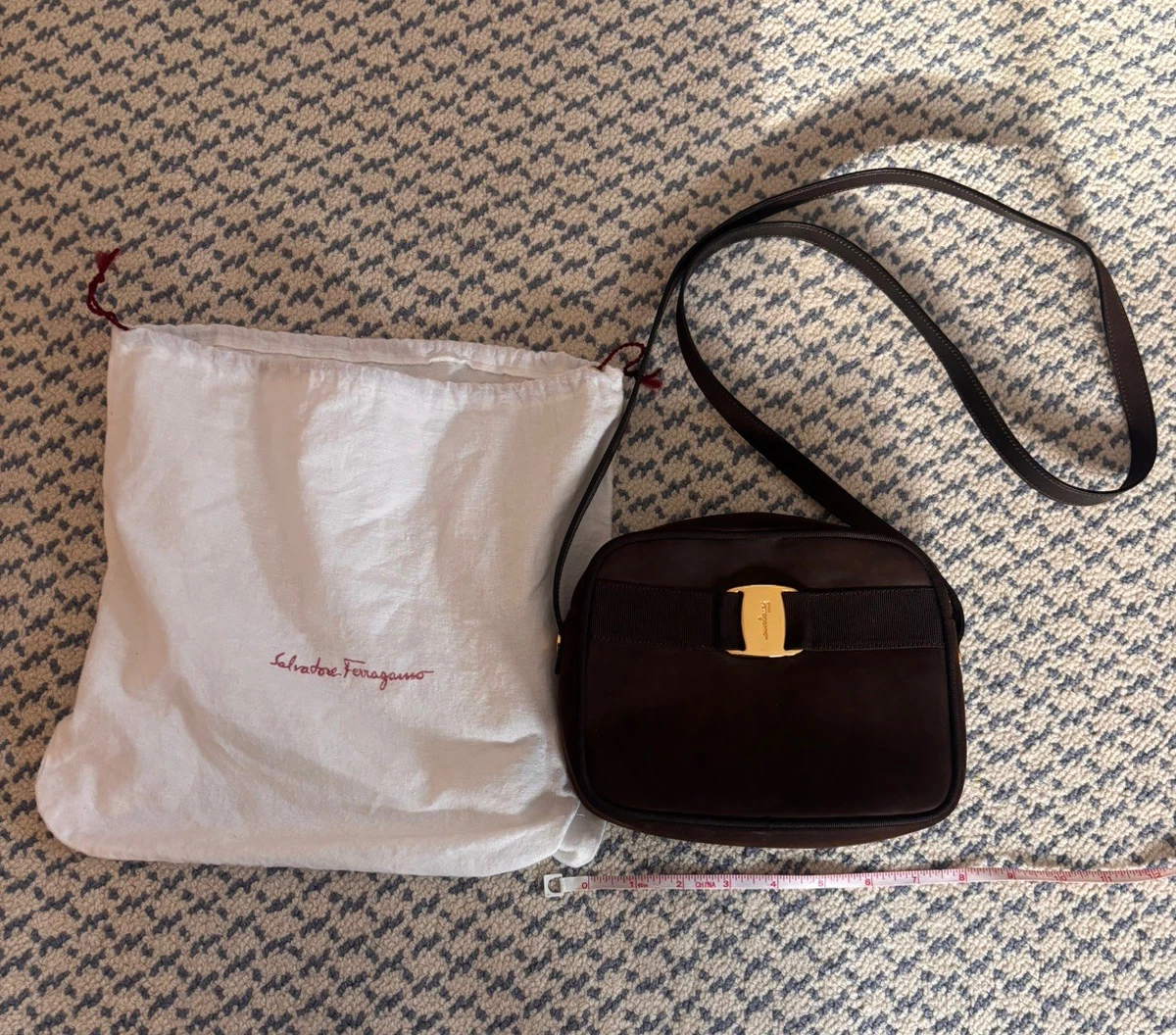 Salvatore Ferragamo Gancini Backpack Suede Red Gold Auth 138631 Salvatore Ferragamo Gancini Medium Top Handle Bag | ShopSimon main image 2