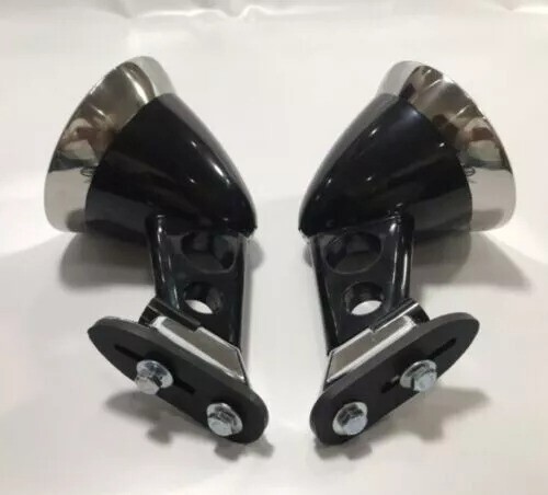 FOR DATSUN BLUEBIRD 510 610 710 810 910 160B 180B FENDER MIRROR BLACK CHROME NEW - Picture 5 of 10