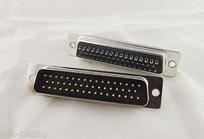 5x D-SUB 50 Pin DB50 Male Solder Type Straight Adapter Connector 3 Rows DB50M