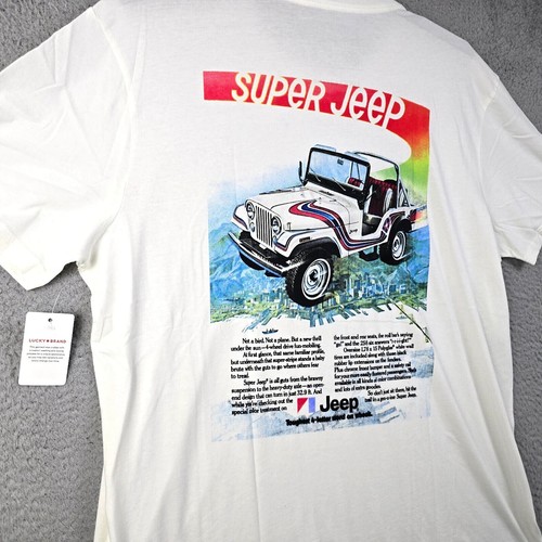 Lucky Brand JEEP SHIRT Mens Extra Large XL White WRANGLER Classic OFFROAD NWT - Picture 7 of 17