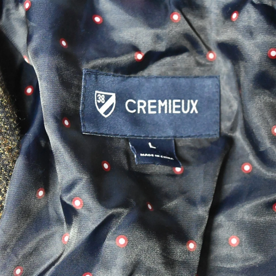 NUEVO Abrigo Deportivo Blazer Cremax Grande Marrón Glenn Cuadros Tweed Parche en el Codo Para Hombre Foto 4 de 4