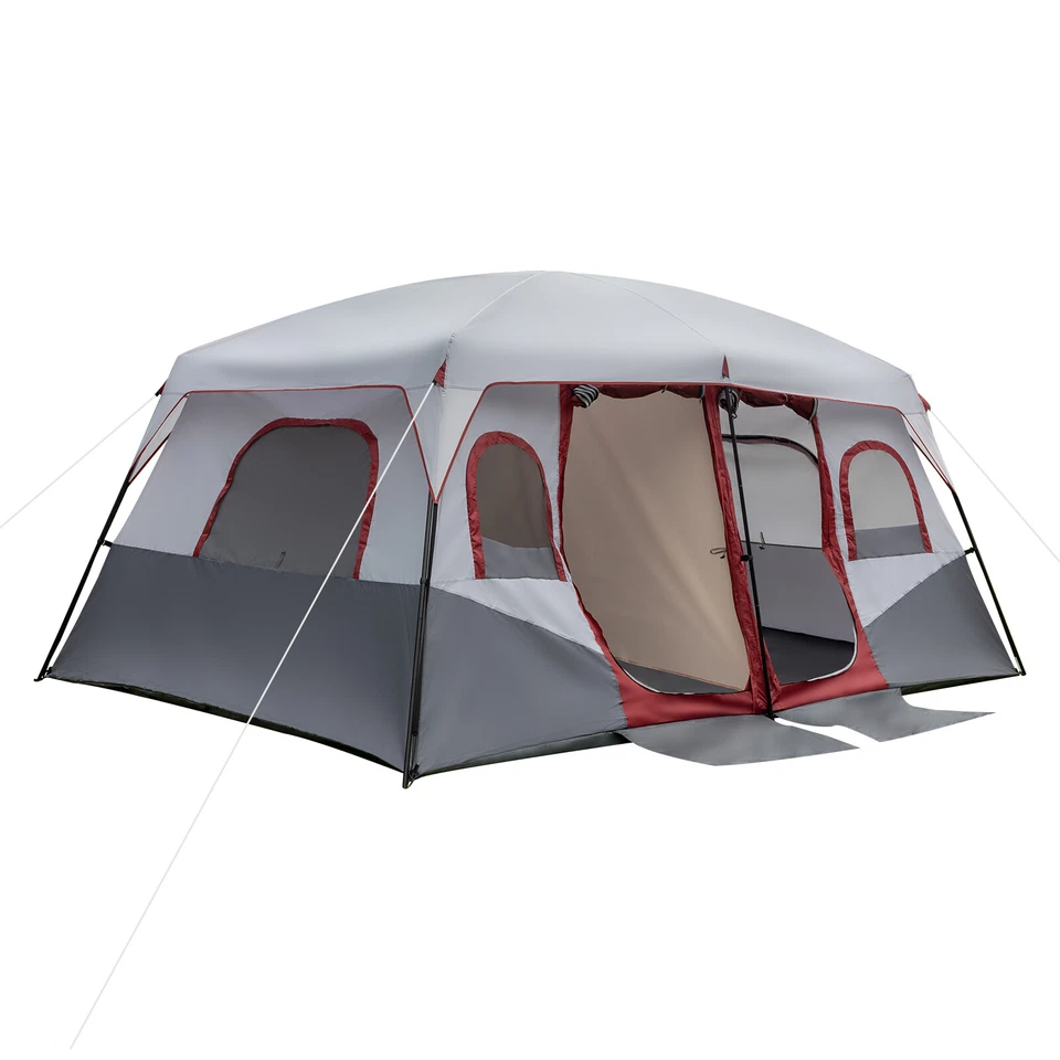 10 Person Family Cabin Tent Spacious 2 Room For Camping Tent with Storage - Image 3 of 4