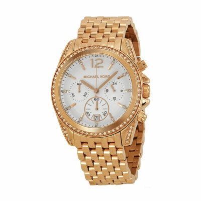 M.KORS-MK5836 Women\'s Pressley Chrono White Crystals White Dial Rose Gold Tone  Michael Kors Women main image 3