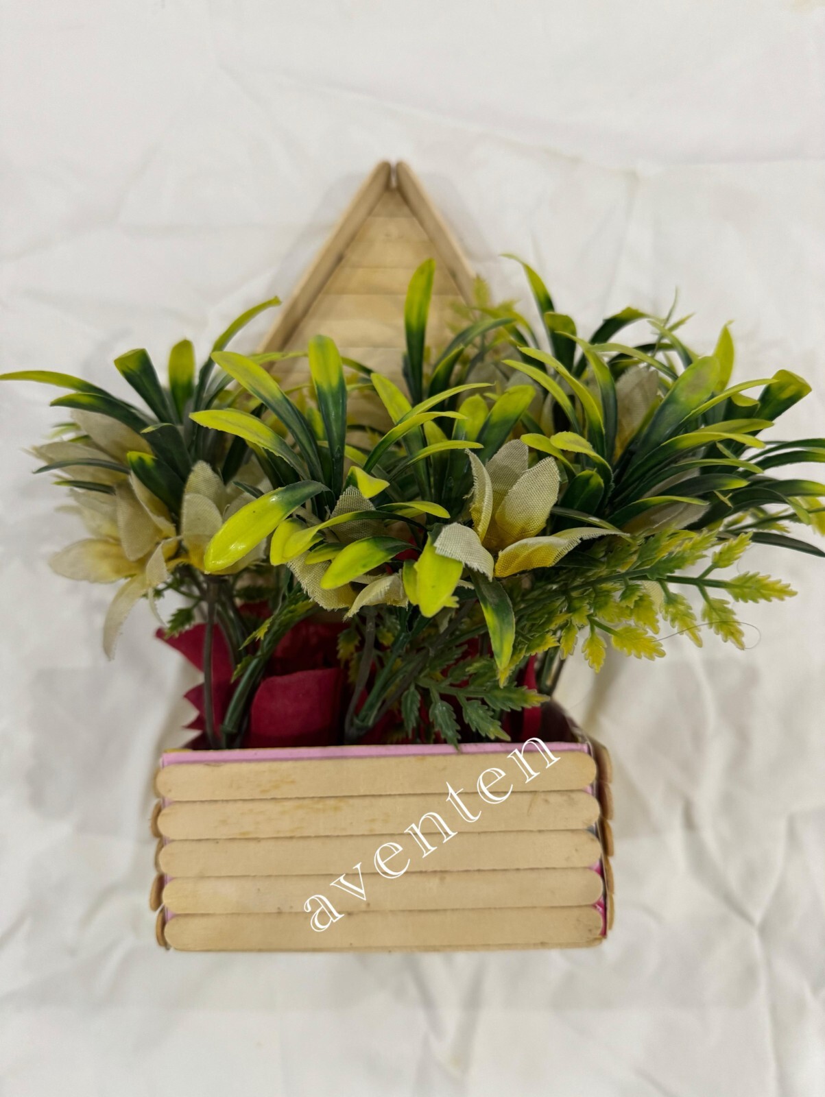 Handcrafted Wall decor handmade home decoration piece wall hang flower bucket