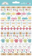 Stickers Puffy Doodlebug Happy Healing Band Aids Teeth Pills Bottles Shots Mugs