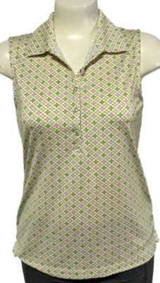 EP Pro Women's Polo Shirt Top Size S Pink Golf Tour Tech Short Sleeve - LPGA