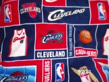 Discontinued Retro Cleveland Cavaliers Fleece Fabric - 1.5 yds x 60"