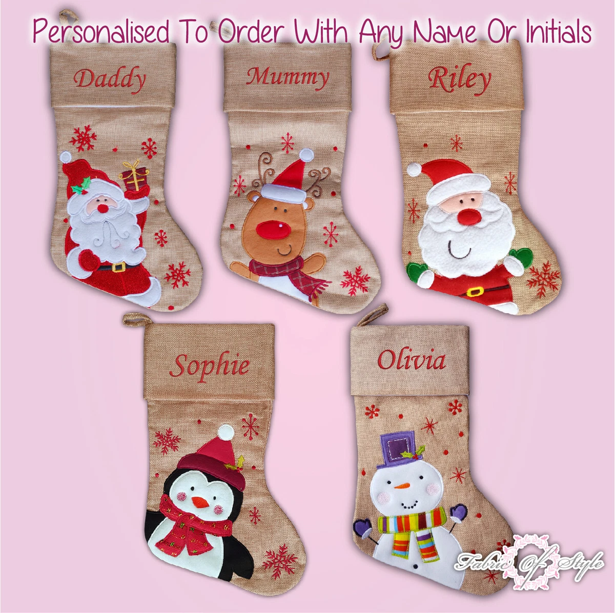 Customised 2024 christmas stockings