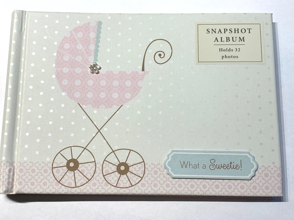 Hallmark Baby Girl Pink Stroller Brag Book Photo Album 4x6 Holds 32 Photos - Image 3 of 4