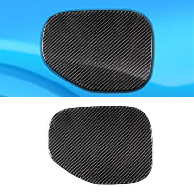 Carbon Fiber Texture Add-on Gas Fuel Door Cover Cap For Ford Mustang Mach-E