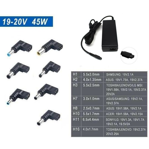 CARGADOR UNIVERSAL PARA PORTÁTILES 19-20V 45W eBay