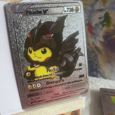 ドラゴンボールカード Pika Pikachu V Pika Ball 735Hp Silver Foil Pokemon🌴Fan Art 🔥Card NM