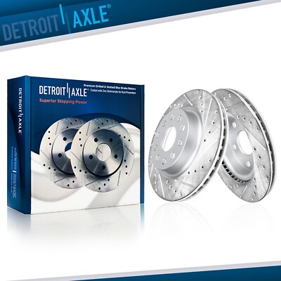 12.99 inch Front Drilled Brake Rotors for 2018-2025 Jeep Wrangler BRY Brake Code
