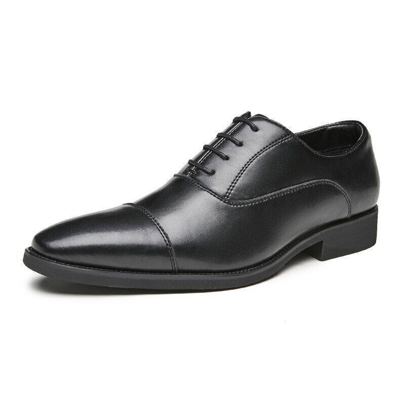SAOLA Scarpe da lavoro uomo piatte 5 cm aumento altezza scarpe elevatore eleganti ufficio pelle