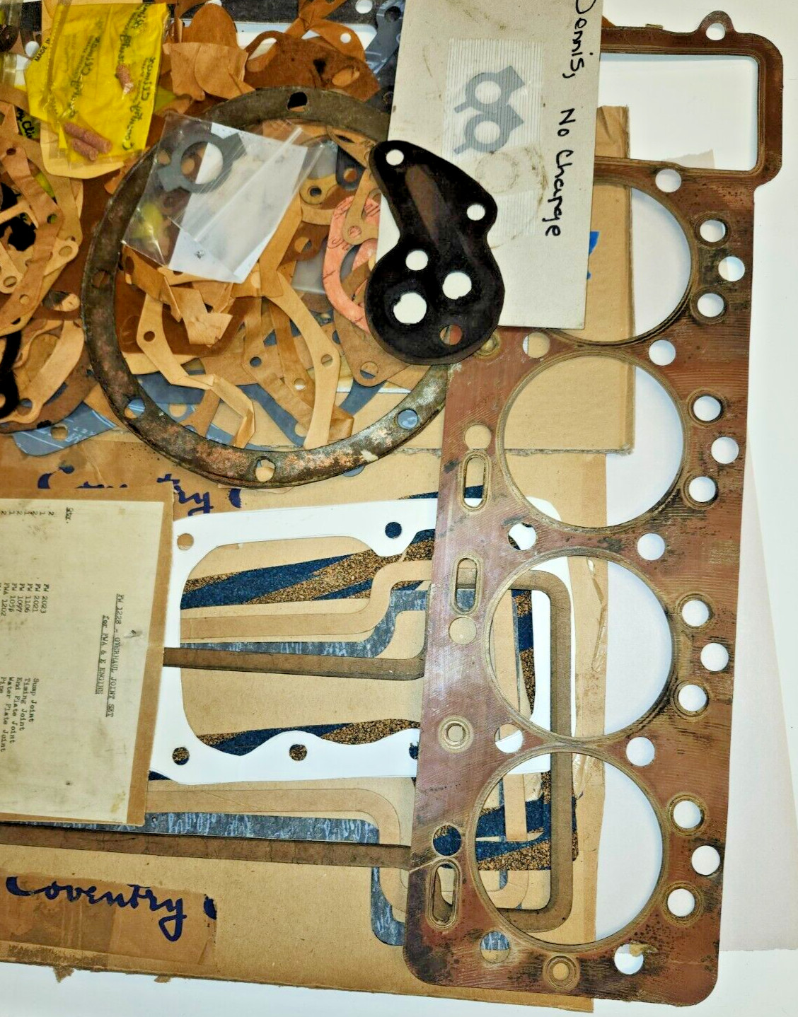 COVENTRY CLIMAX FW ENGINE GASKET SET FWA FWB FWE LOTUS ELITE ELVA LOLA GINETTA
