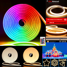 20FT 120V Flexible LED Strip Light, Rope Lights PVC Tube Decor