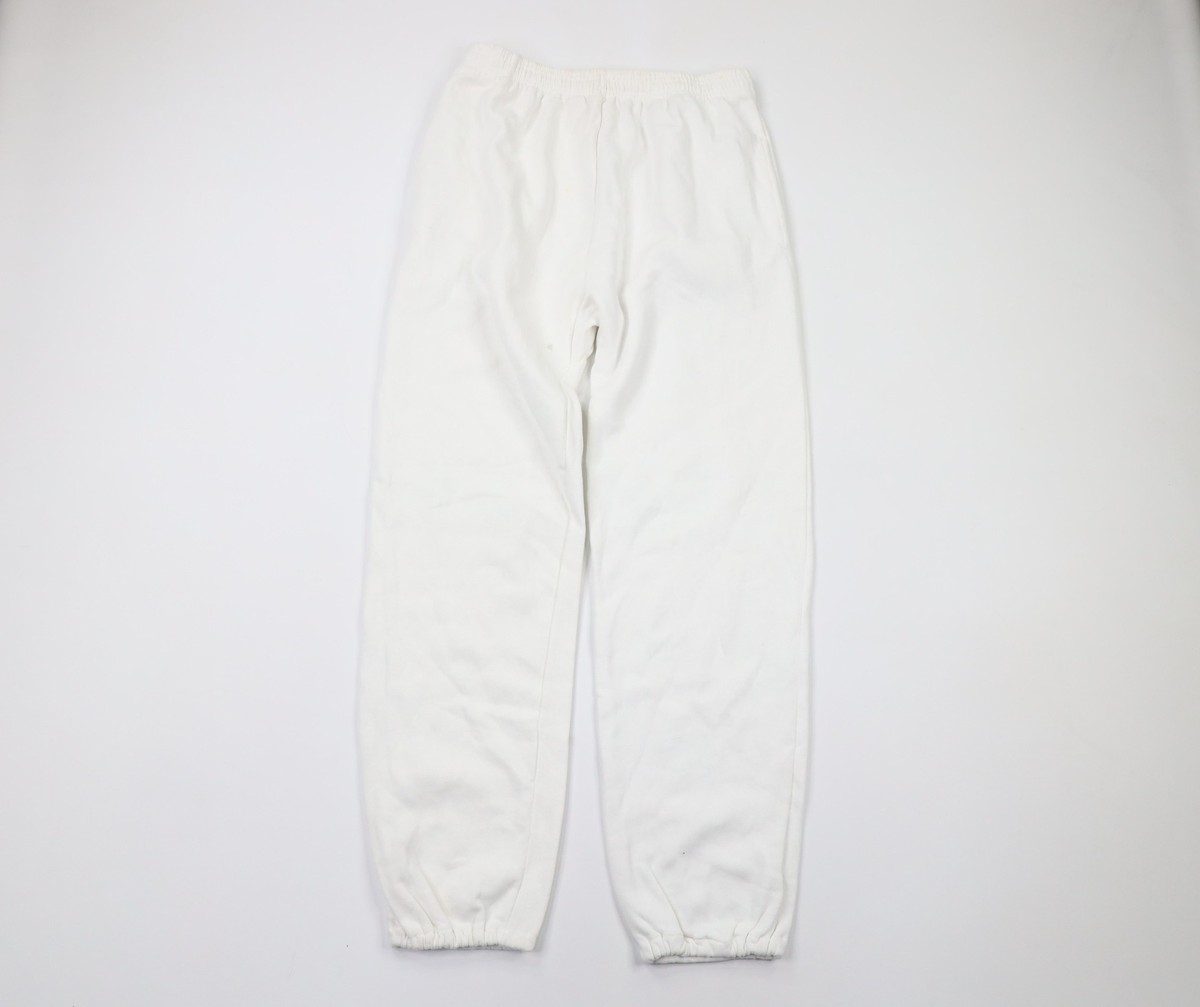 Vtg 90s Streetwear Mens Large Blank Sweatpants Joggers Jogger Pants White  USA | eBay