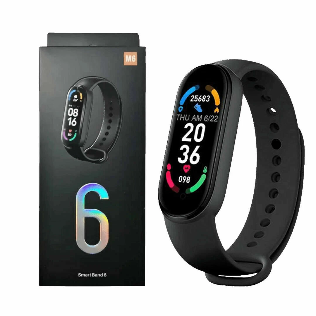 OROLOGIO SMARTWATCH M6 SMART BAND FITNESS SPORT CARDIOFREQUENZIMETRO , NO  M4 M5