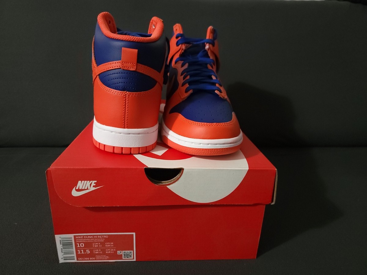 Size 10 - Nike Dunk High Retro Knicks DD1399-800 Blue Orange 