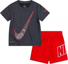 Nike Boy s Dri-FIT Short Sleeve Dropsets T-Shirt and Shorts 2 Piece Set