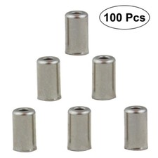 100PCS Metal Bike Brake Gear Fixing Cable Wire End Caps Crimps Tips Ferrules