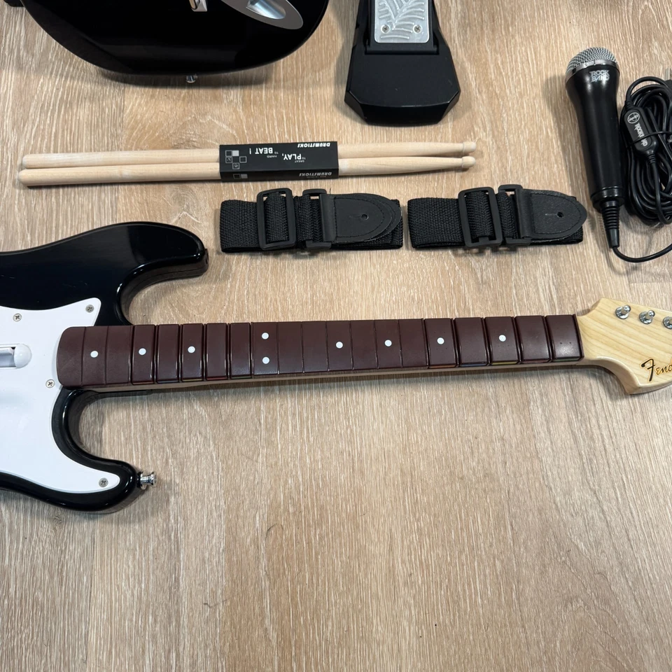 Playstation 4 5 Rock Band 4 Drum Set w/ 2 Guitars Complete Band BUNDLE PS4 PS5 - Image 3 of 4