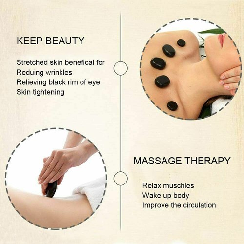 6tlg Spa Hot Stone Massage Set Basalt Massagesteine Massage Basaltsteine 6*8cm - Bild 11 von 13