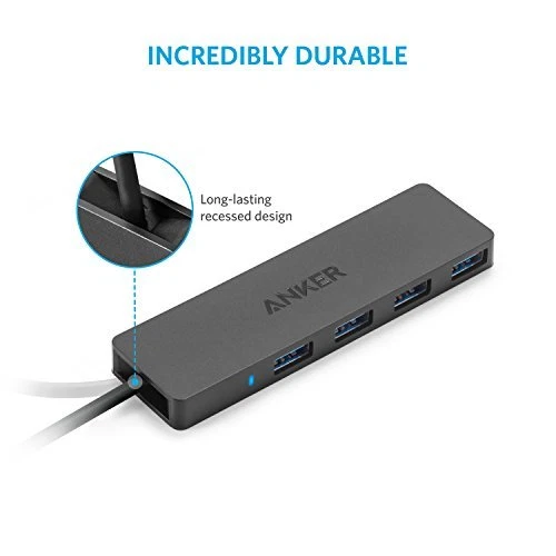 Anker USB3.0 Ultra Slim 4-port USB hub high-speed hub lightweight and compact - Image 4 of 4