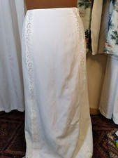 Vtg 90s Oscar De La Renta Long Skirt sz 6 Linen/Silk