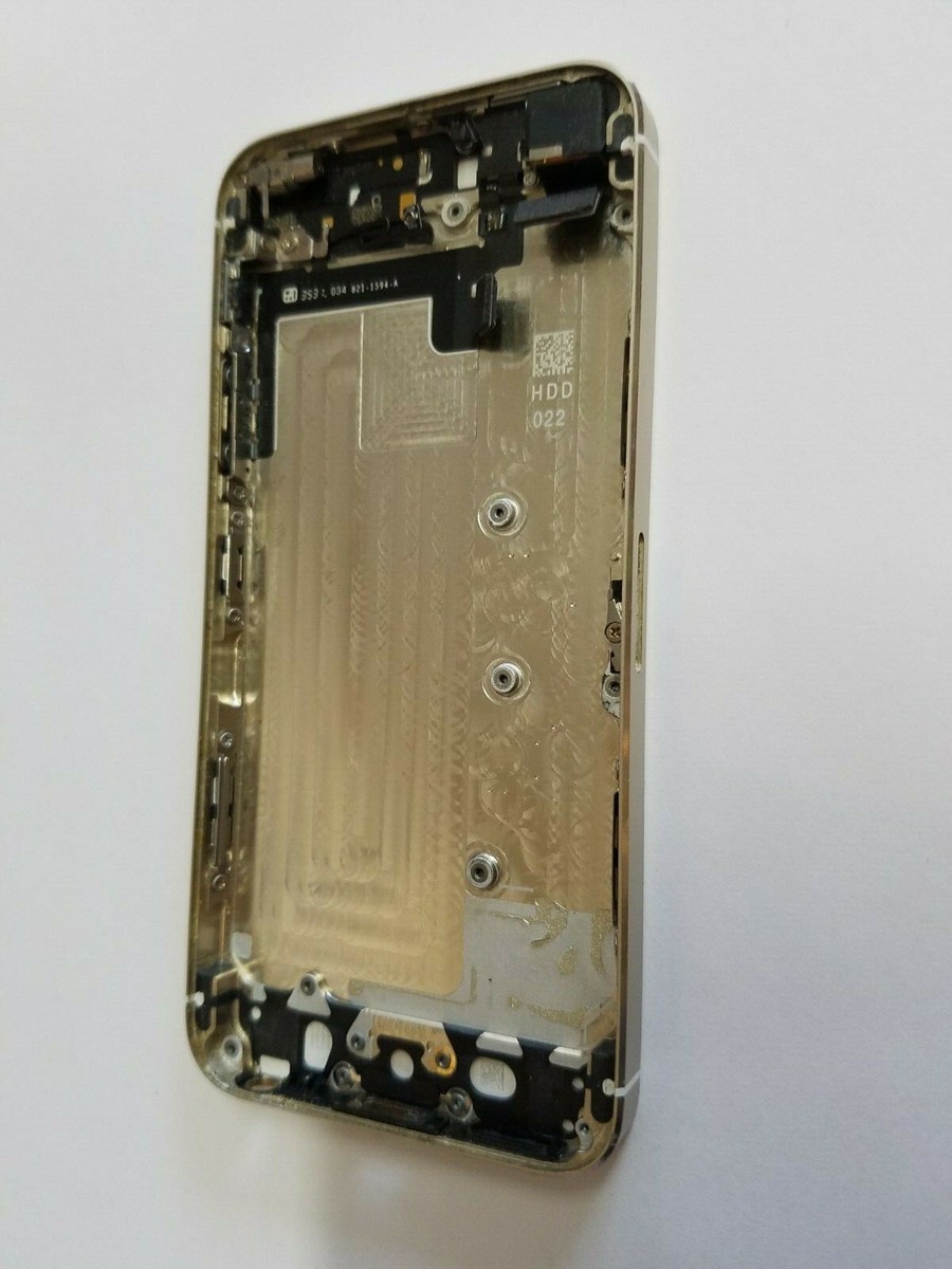 Genuine Iphone 5S Gold Frame Back Cover Main Camera Housing Power