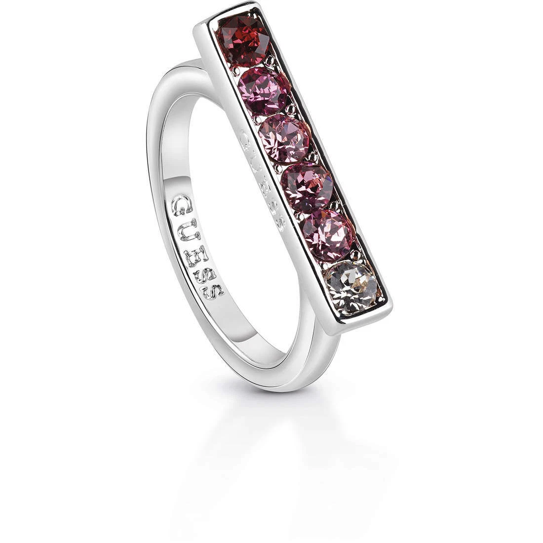 Anello Donna GUESS UBR83039 Acciaio 3 Misure Swarovski Pietre