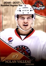 2016-17 Rockford IceHogs Team Issue #28 Nolan Valleau Novi Michigan Hockey Card