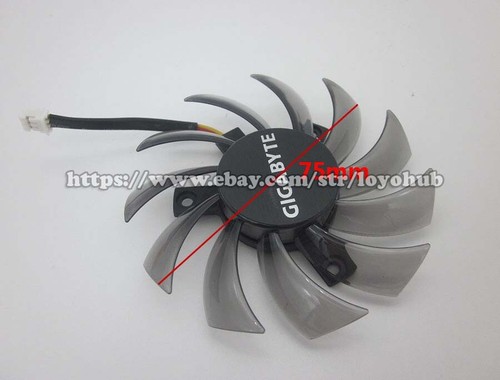 For GIGABYTE GTX460 560 graphics card fan FS1280-S2153A 12V 0.16A 3-Pin - Picture 3 of 6